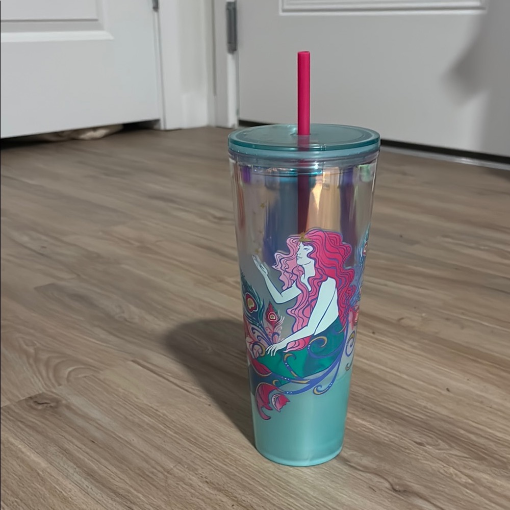 Starbucks Mermaid Tumbler with Straw